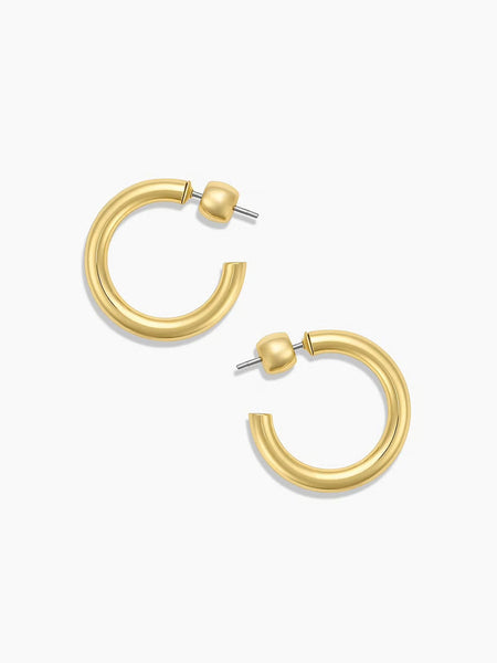 Carter Small Hoops in Gold
