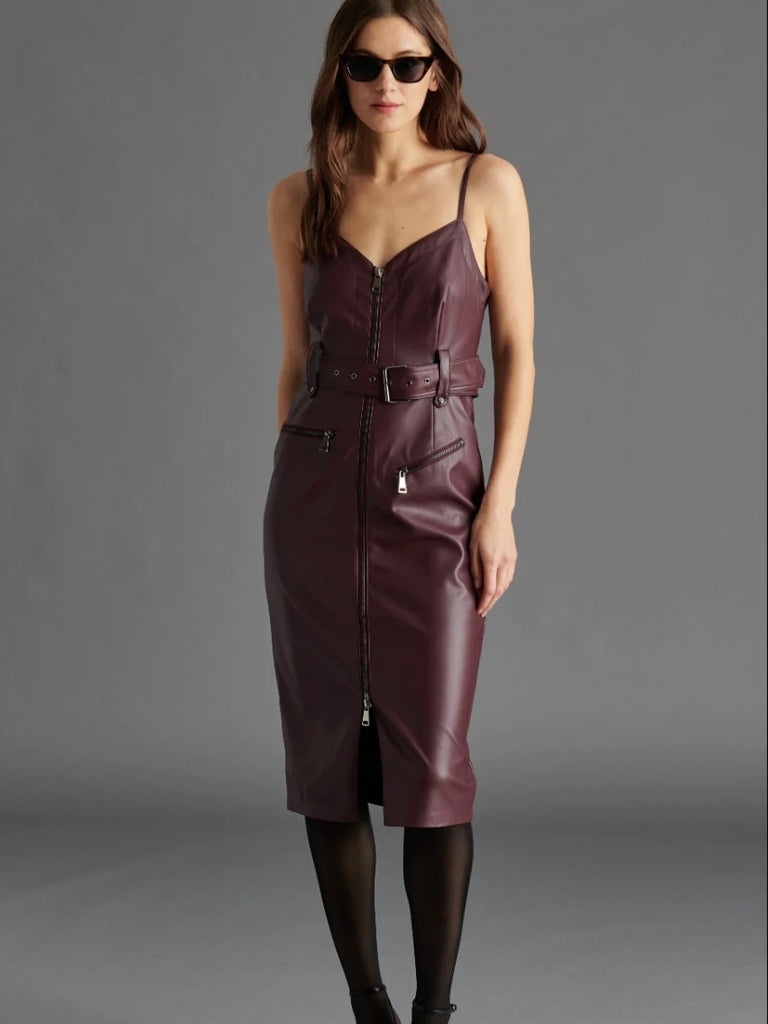 Levina Dress in Cordovan