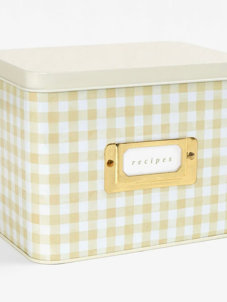 Gingham Recipe Tin