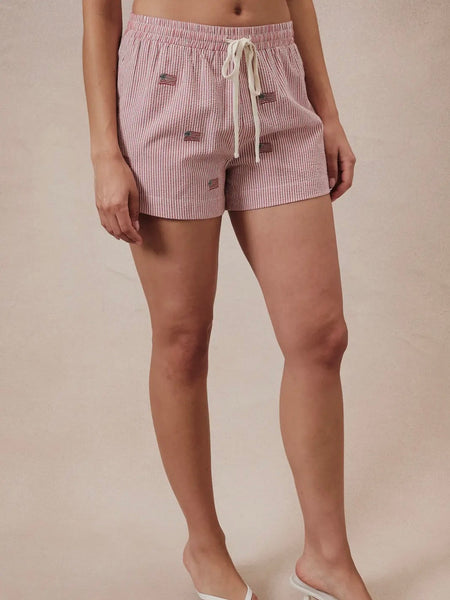 Stars & Stripes Shorts in Red