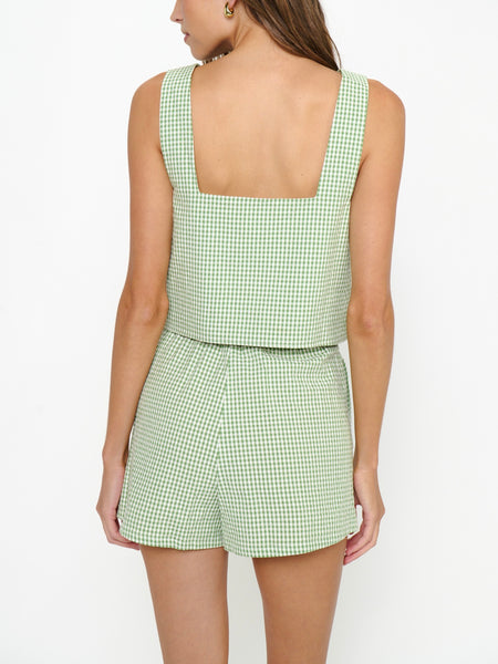 Maren Shorts in Green Gingham