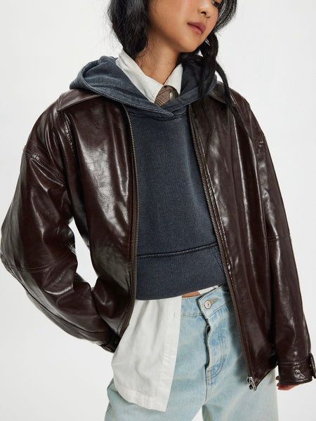 Sloane Vegan Jacket in Chocolate