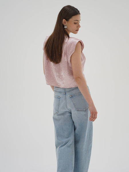 Paige Shine Top in Rosewater