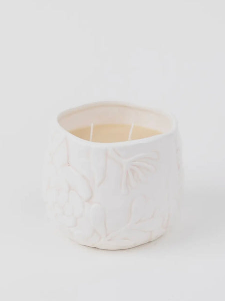 Sweet Grace Floral Embossed Candle