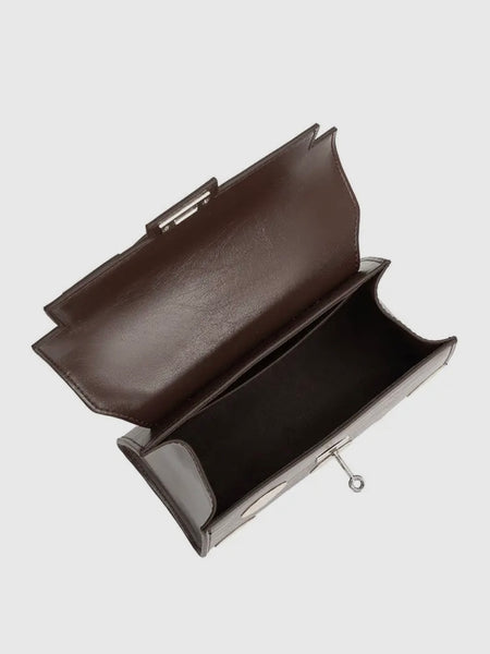 Maisel Top Handle Bag in Chocolate Polka Dot