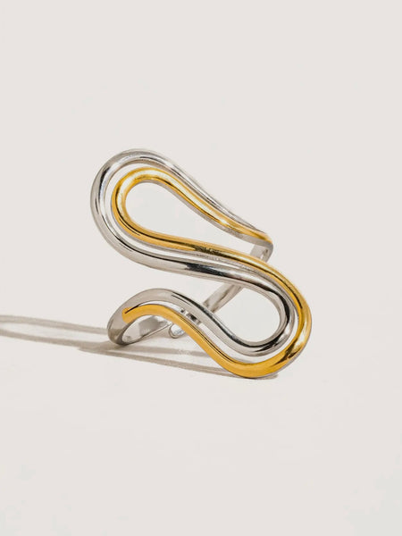 Gurvan Abstract Two-tone Ring
