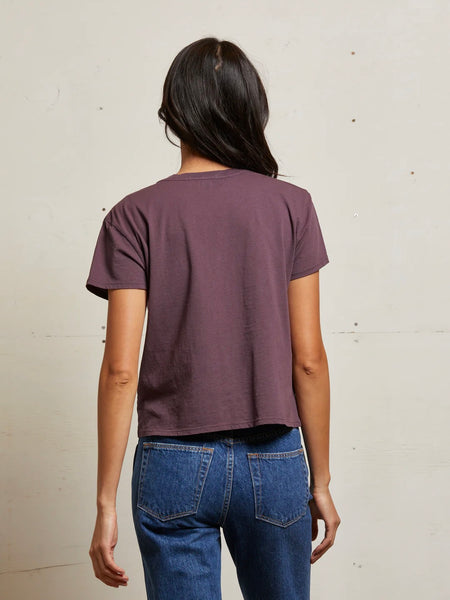 Harley Boxy Crew Tee in Plum