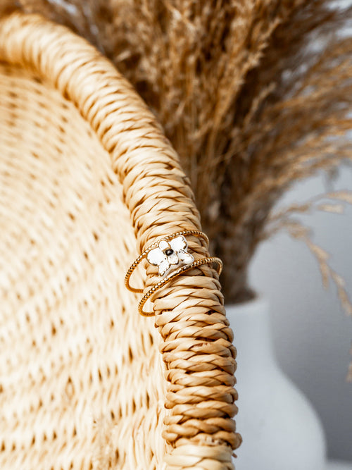 White Orchid Bubble Ring