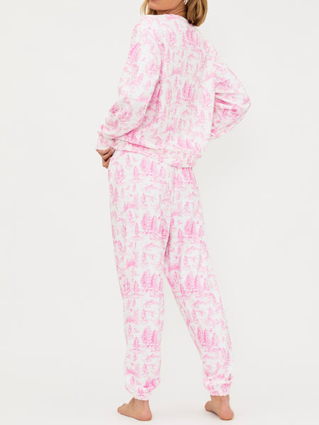 Georgie Pant in Powder Pink Toile