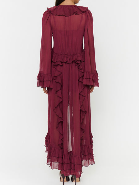 Shiloh Maxi Dress in Burgundy Knit