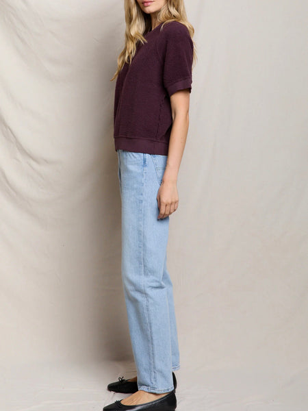 Ziggy Short Sleeve Sweatshirt in Cherry Lacquer