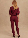 The Slim Cuff Pant 27.5 in New Maroon