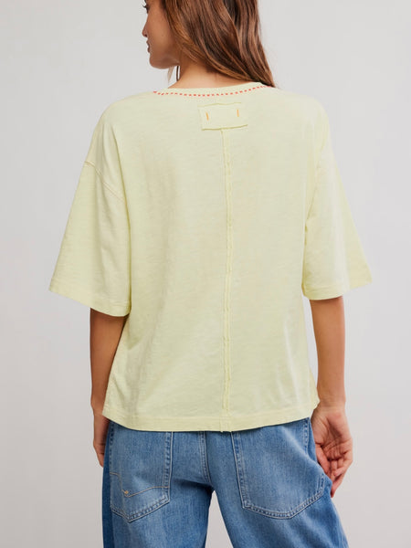 In Spring Tee in Lemon Water Combo