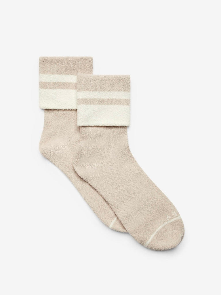 Preston Sock in Egret/Sandshell
