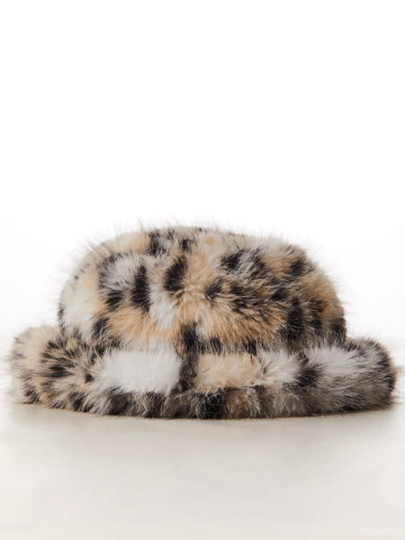 Ice Queen Bucket Hat in Leopard