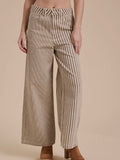 Mixed Feelings Stripe Pants in Brown