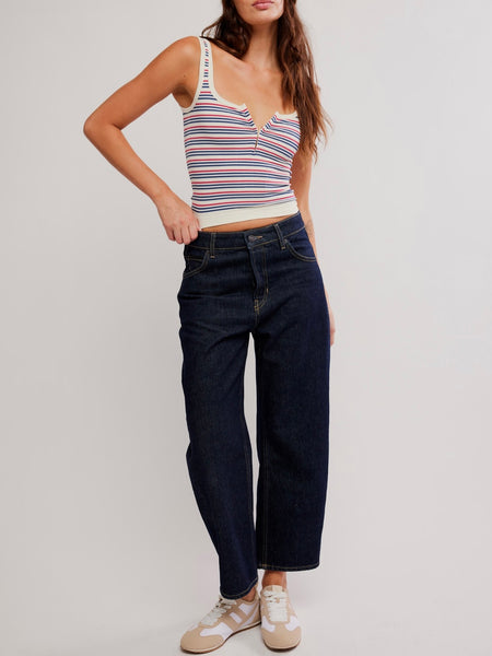 Striped Simply Soft Cami in Peri Combo