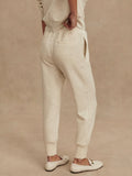 The Slim Cuff Pant 25 in Ivory Marl Fleck