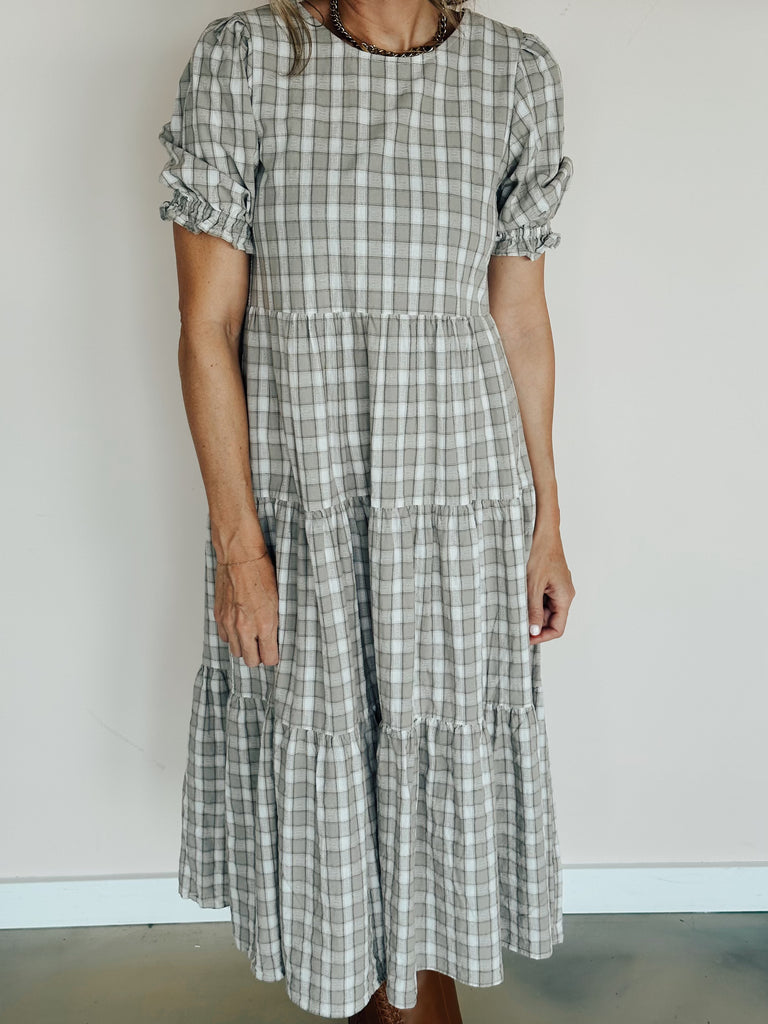 Pewter Plaid Frannie Dress
