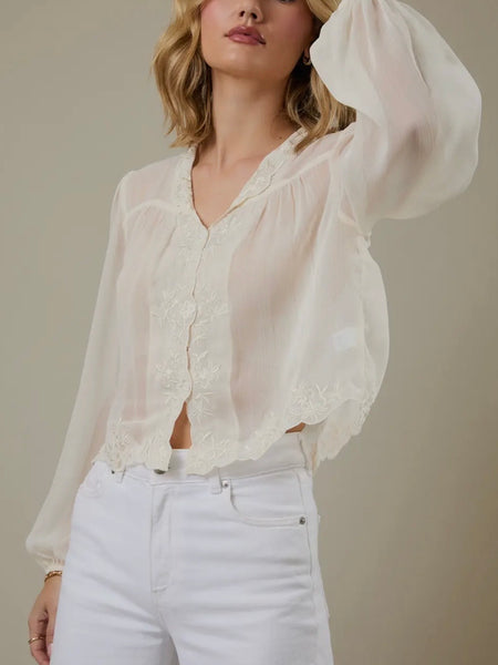 Light & Airy Blouse in White