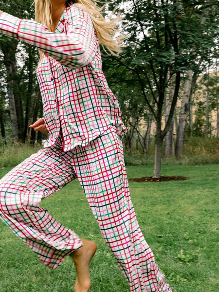 Livy & Connie PJ Set in Sprinkle Cookie Plaid
