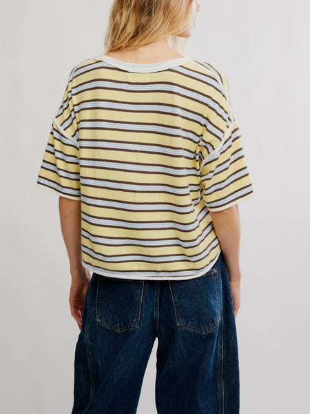 Clean Rugby Tee in Yellow Combo