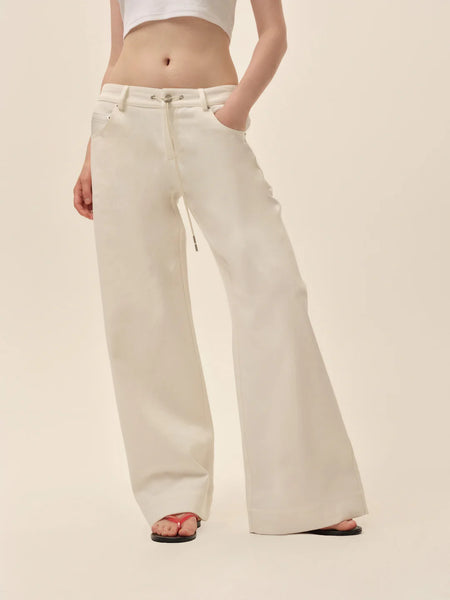 Agnes Denim Pants in White