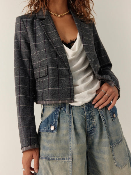 Academia Blazer in Charcoal Combo