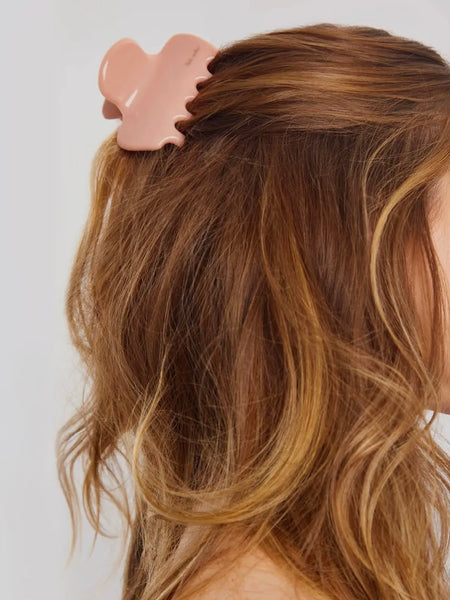 Recycled Plastic Puffy Cloud Clip in Rosewood