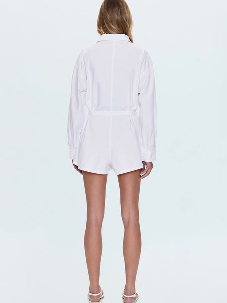 Vance Romper in Vivid White