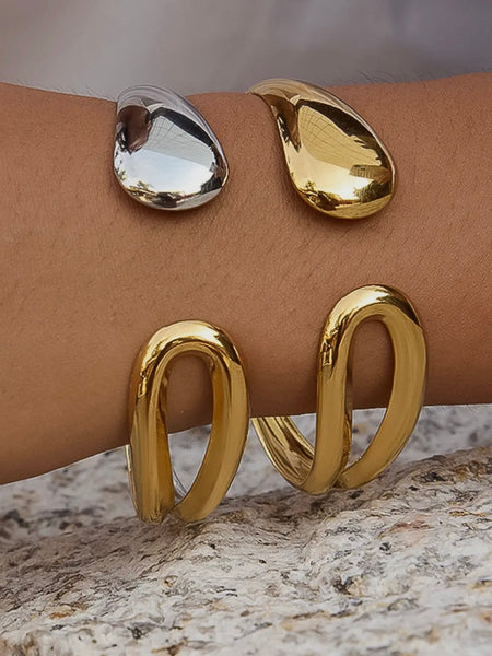 Junel Open Cuff Bracelet in Gold