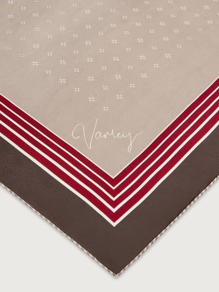 Silk Signature Scarf in Taupe Rumba Rose