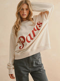 Paris, Please! Sweatshirt in Cream