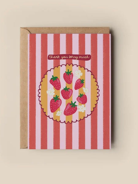 Thank You Berry Much Greeting Card