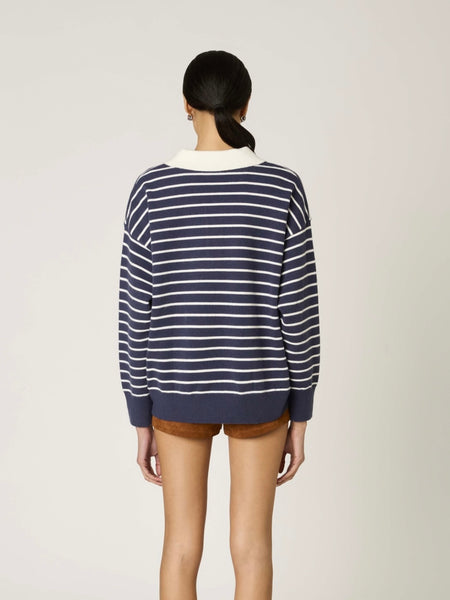 Alameda Stripe Sweater in Navy