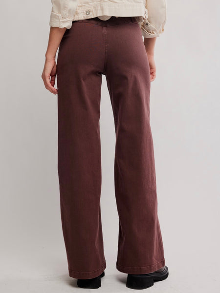 Libre Wide Leg Jean in Rum Running