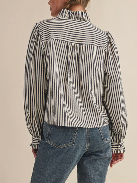 Stripes Are A Neutral Button Up in Black