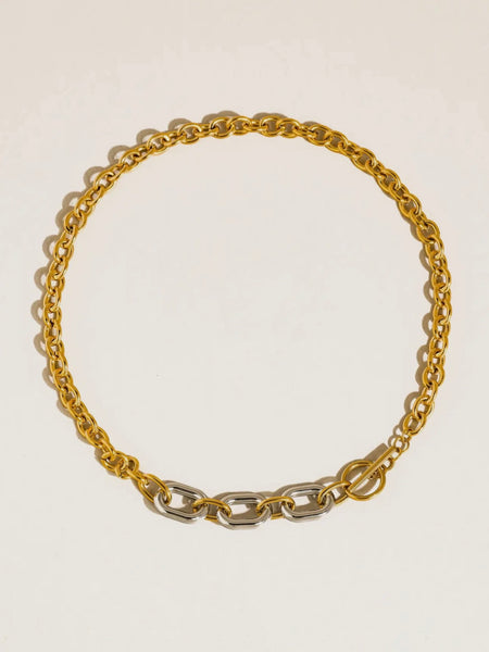 Lurette Two Tone Chain Necklace