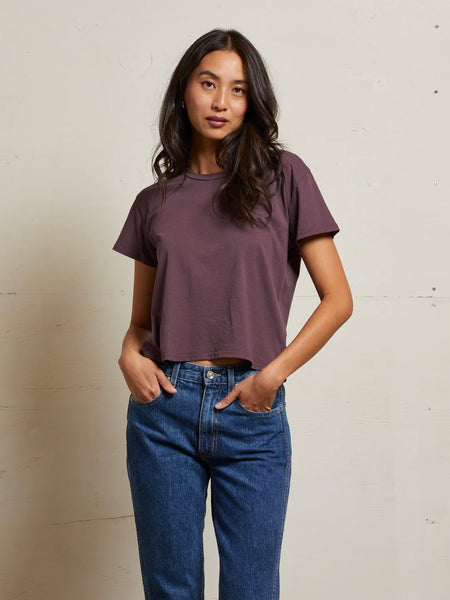 Harley Boxy Crew Tee in Plum
