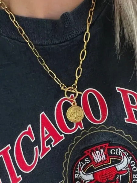 10 Coin Toggle Necklace