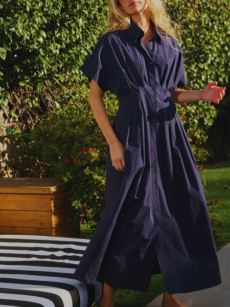 Estate Midi Dress in Navy