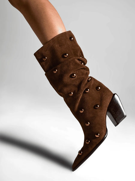 Tulsa Studs Boots in Pecan Brown