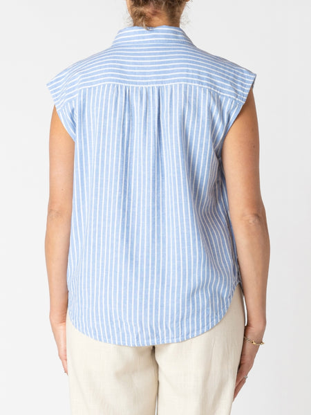 Stripes Are Nice Top in Chambray & White