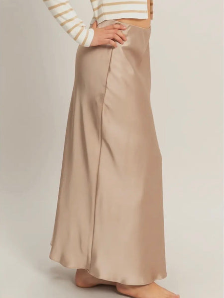 To The Maxi Skirt in Dark Taupe