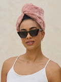 Terracotta Plush Microfiber Hair Towel Turban