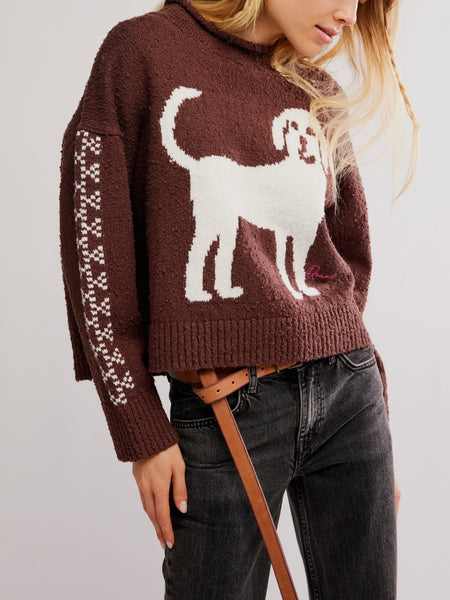 Story Book Sweater in Chocolate Combo