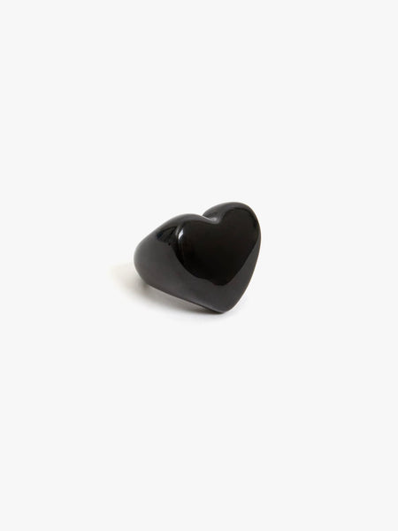 Grande Heart Ring in Black