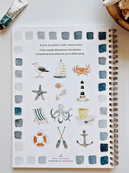 Seaside Watercolor Workbook