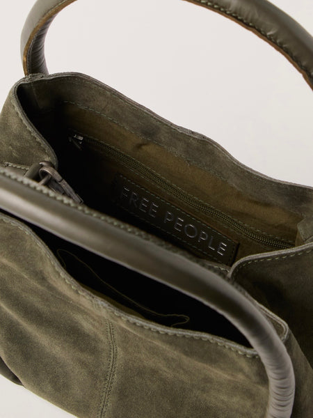 Barlow Bucket Bag in Dark Olive