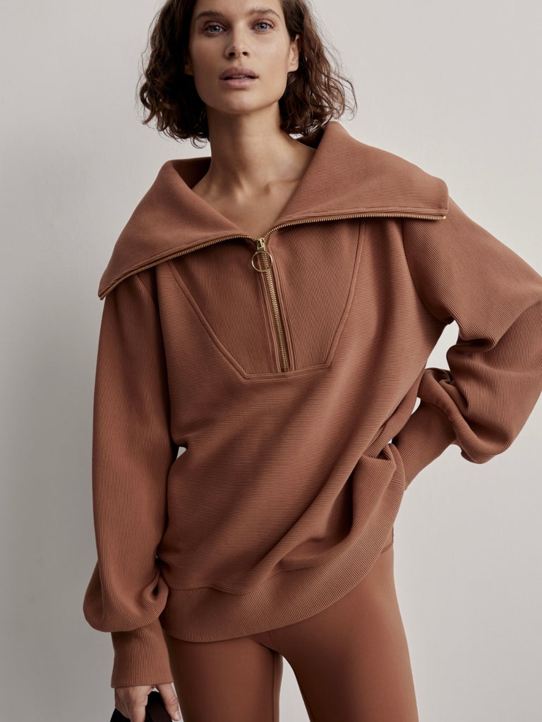 Vine Half Zip in Rawhide